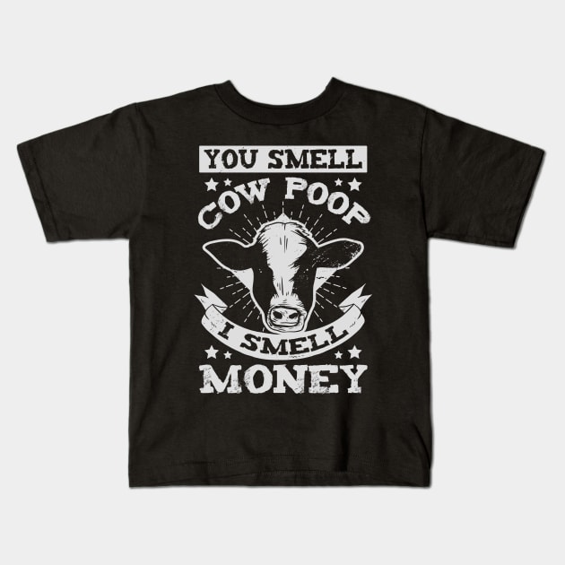 Funny Cow Cattle Farming Farmer Gift Kids T-Shirt by Dolde08